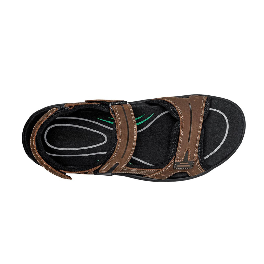 Sandálias ortopédicas para homem com fecho de velcro e sola antiderrapante