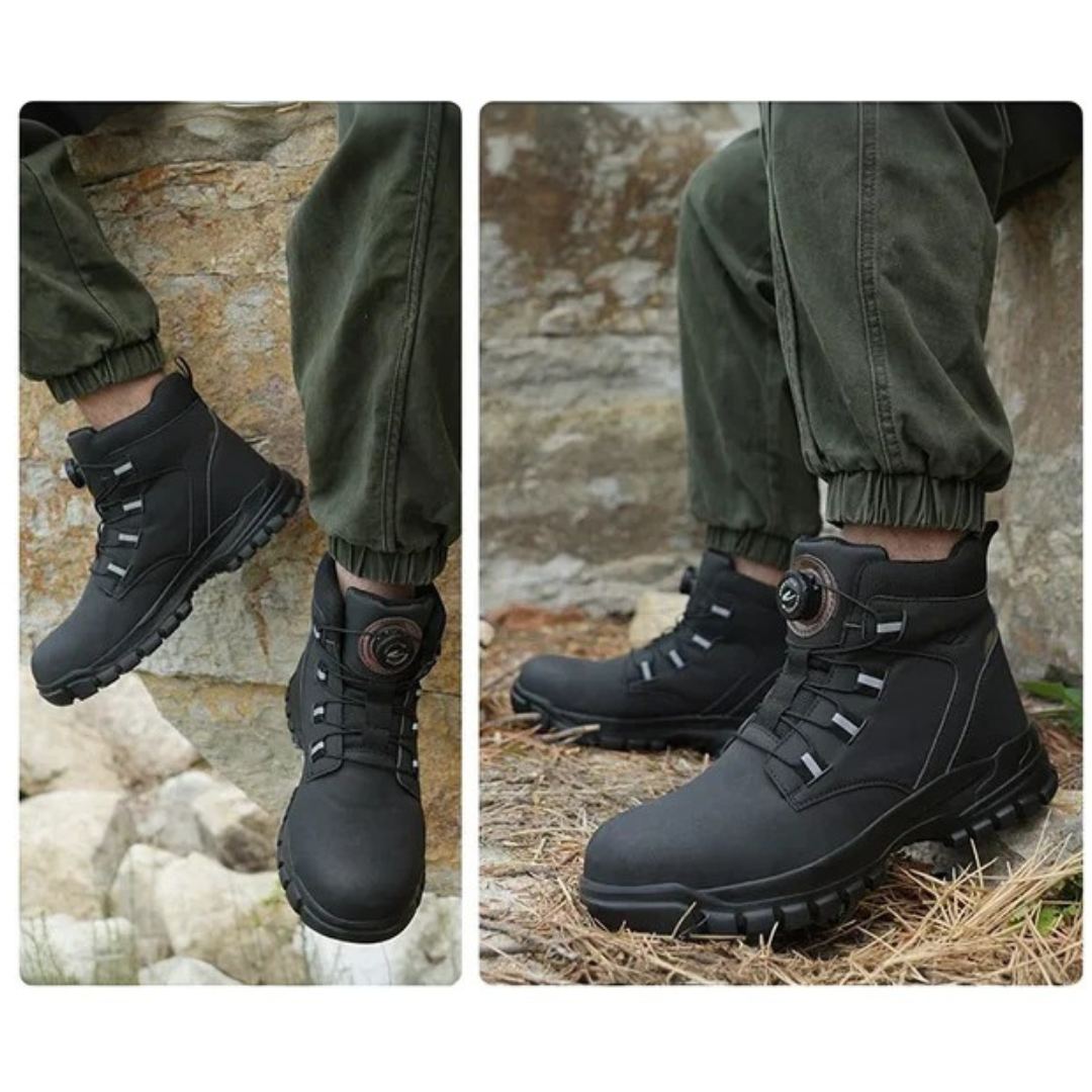 Botas de segurança antiderrapante para homem com biqueira reforçada