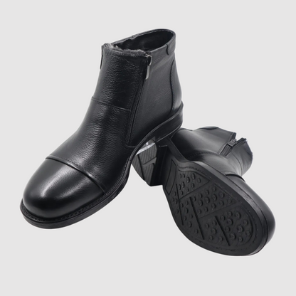 Sapatos de Cano Alto em Pele com Forro Interior de Lã para Homem