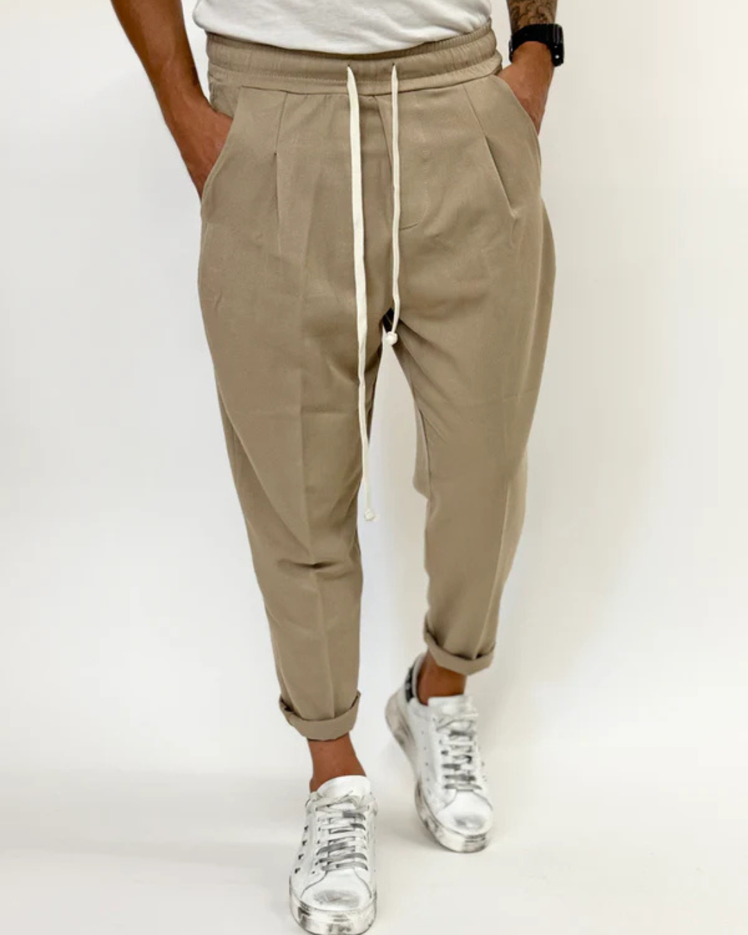 Calças de Estilo Japonês para Homem Minimalismo e Sofisticação Diária