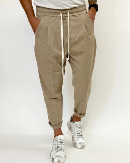 Calças de Estilo Japonês para Homem Minimalismo e Sofisticação Diária