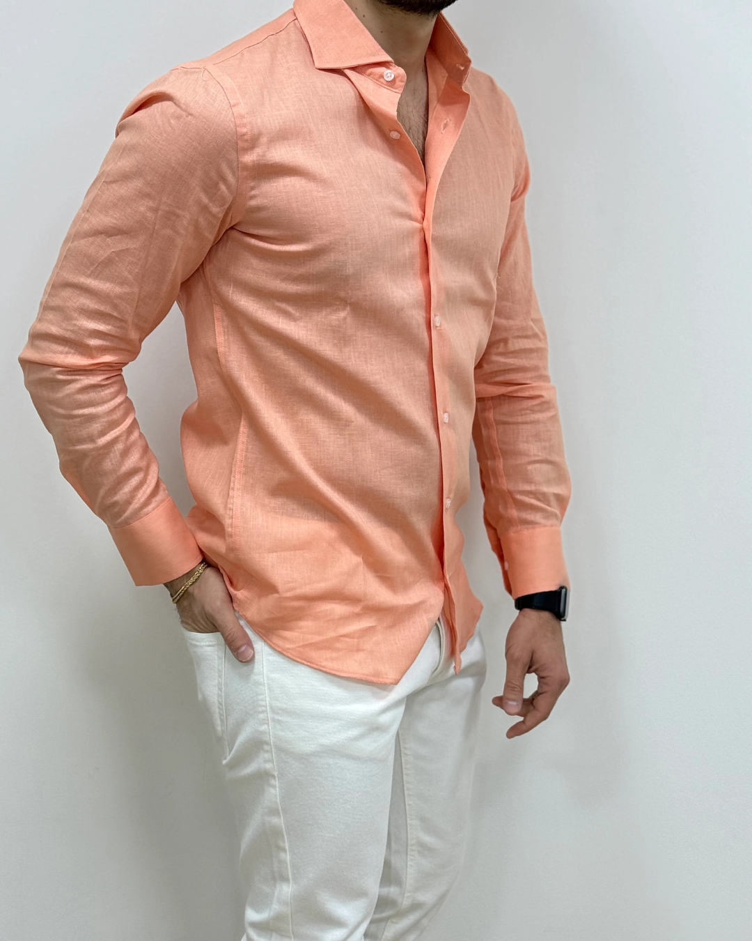 Camisa de linho para homem