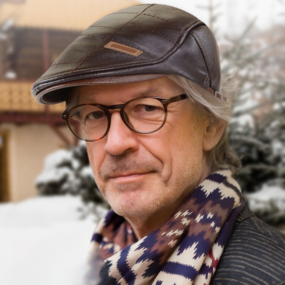 Boina de Couro para Homem