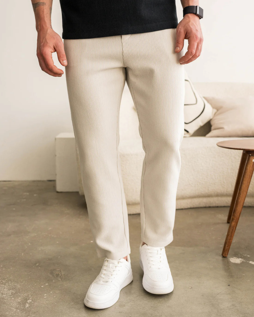 Calças Slim de Estilo Descontraído para Homen