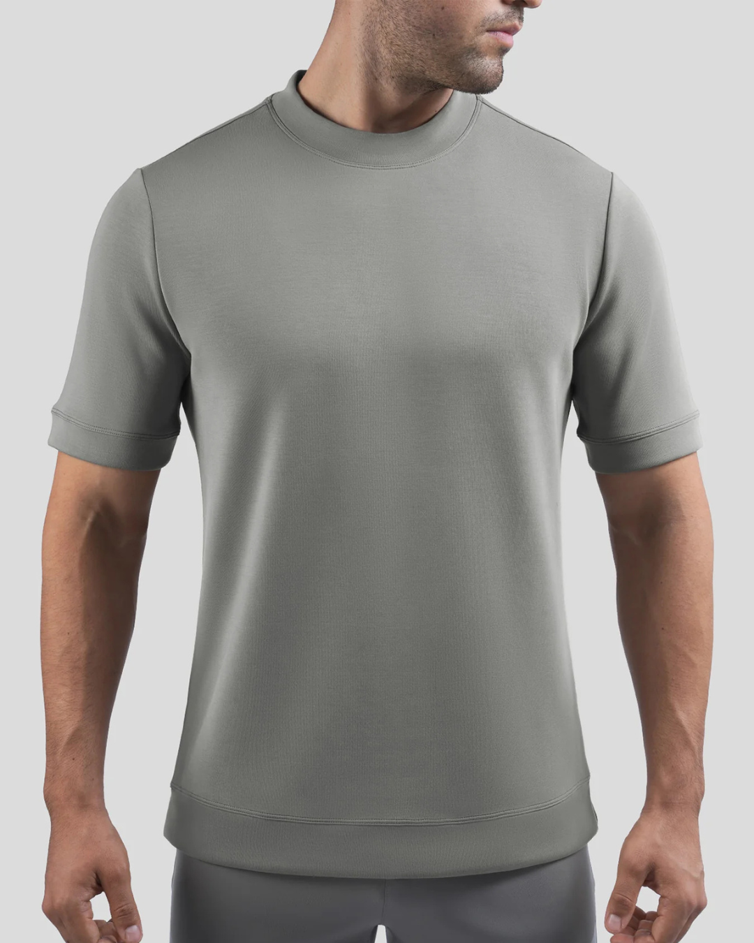 Camiseta de manga curta para homem em algodão