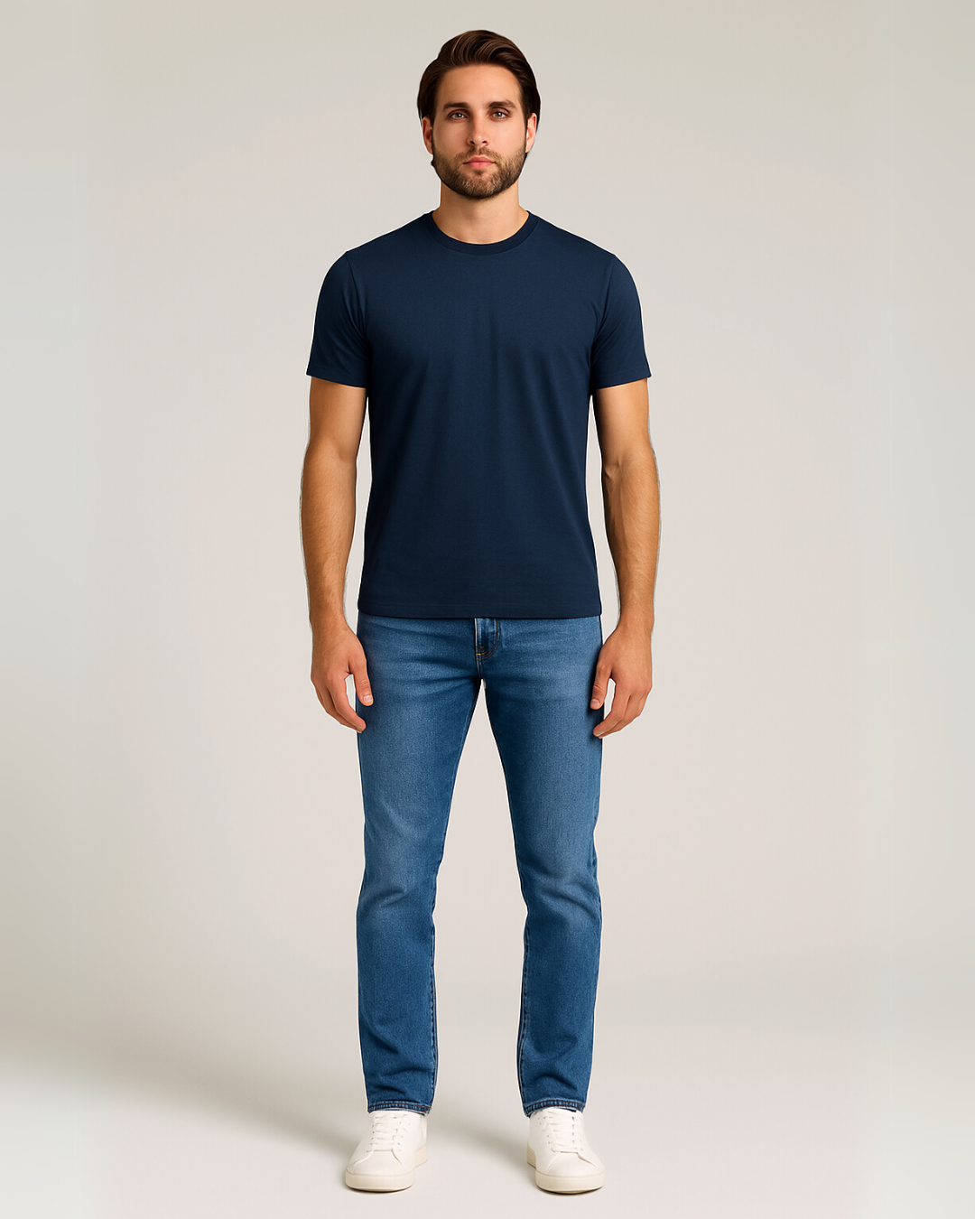 Camisola de Manga Curta de Corte Fino e Elástico para Homem