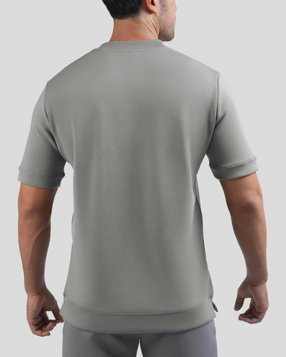 Camiseta de manga curta para homem em algodão