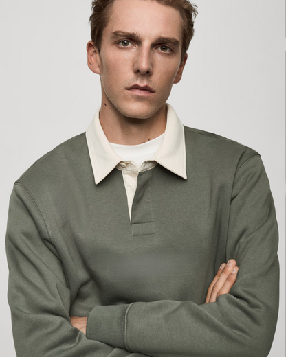 Camisola casual masculina de manga comprida