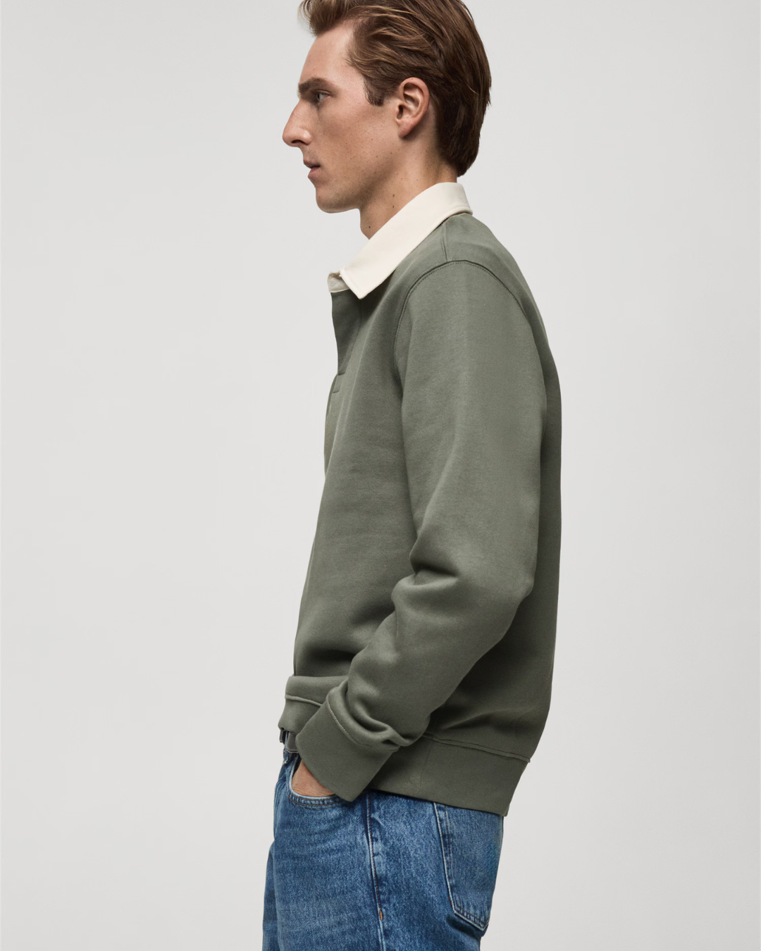 Camisola casual masculina de manga comprida