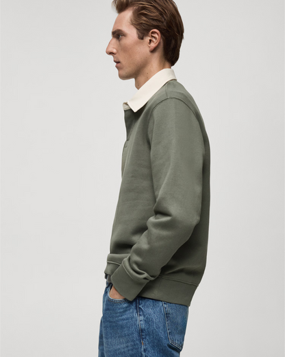 Camisola casual masculina de manga comprida