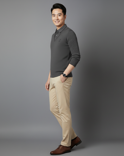 Camisola térmica multifuncional em caxemira premium para homem