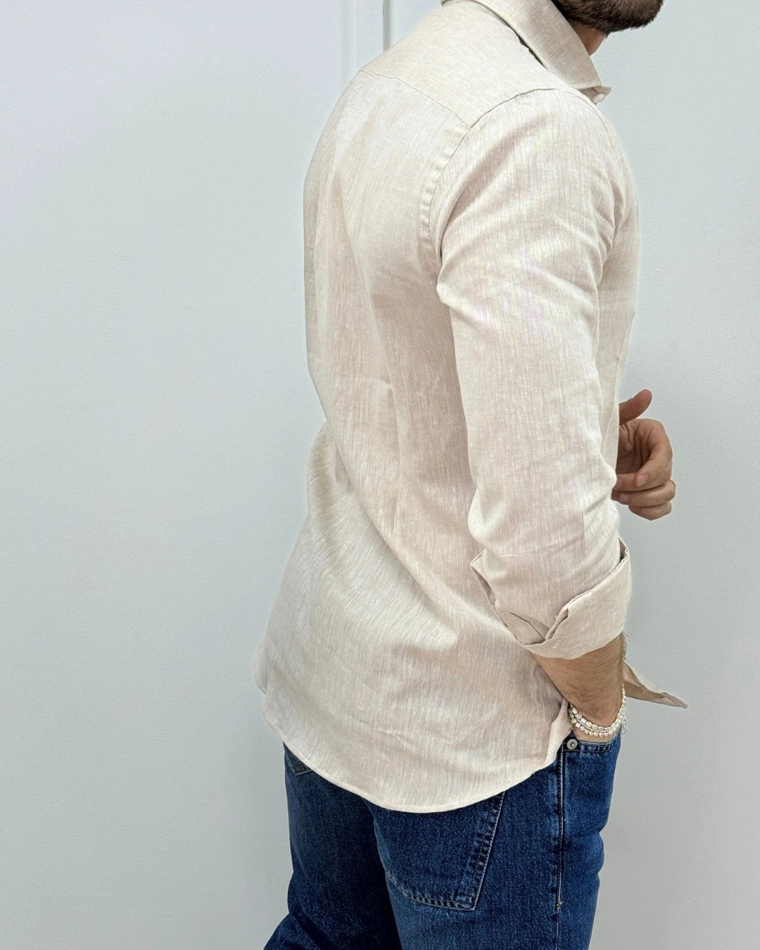 Camisa de linho para homem