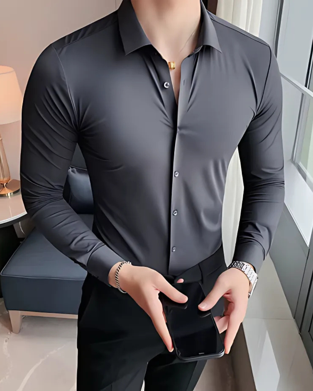 Camisa para Homem com um Estilo Moderno e Elegante