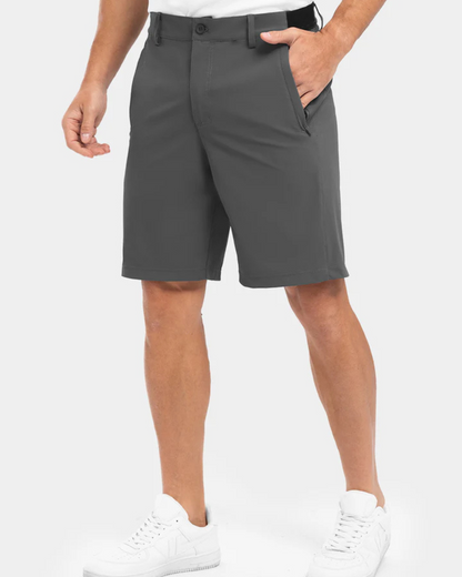 Calções em tecido respirável e elástico para homem