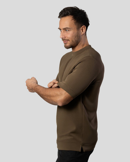 Camiseta de manga curta para homem em algodão