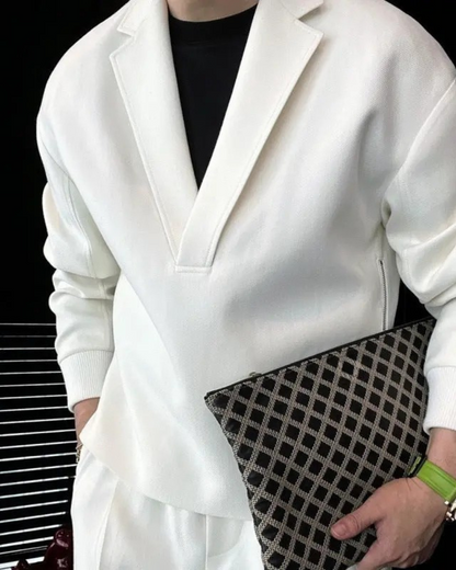 Conjunto de camisola e calças casual para homem