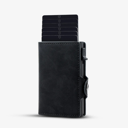 Carteira de Luxo com Proteção RFID e Design Compacto