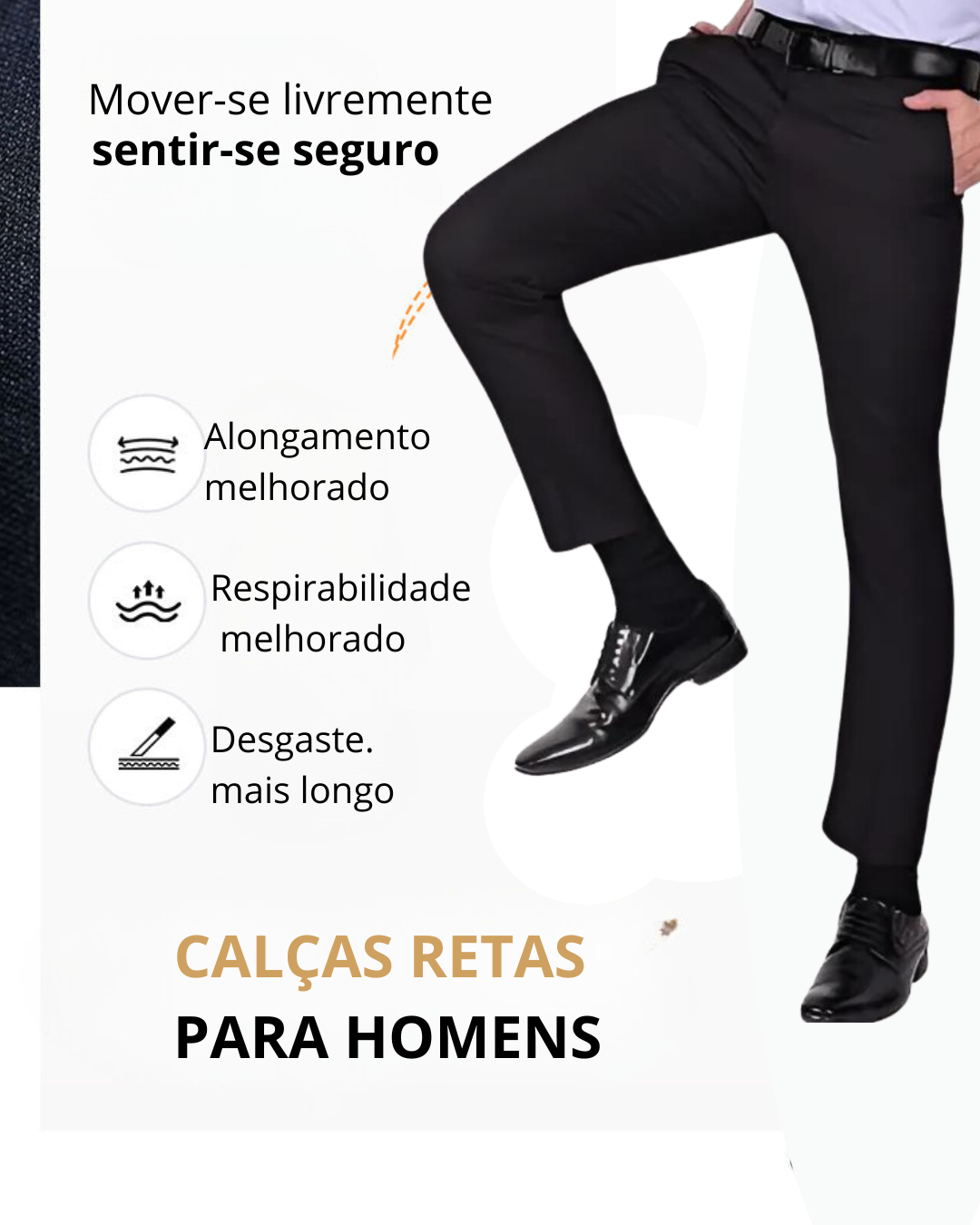 Calças formais clássicas para homem
