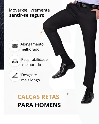 Calças formais clássicas para homem