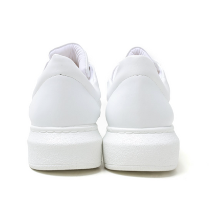 Sapatos Minimalistas em Couro Branca para Homem