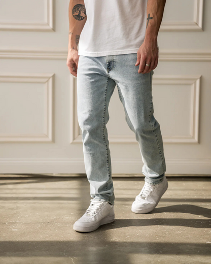 Calças básicas retas para homem