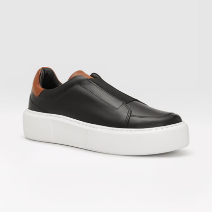 Sapatos com sola ortopédica slip on para homem
