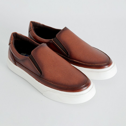 Sapatos mocassim de couro para homem com sola antiderrapante