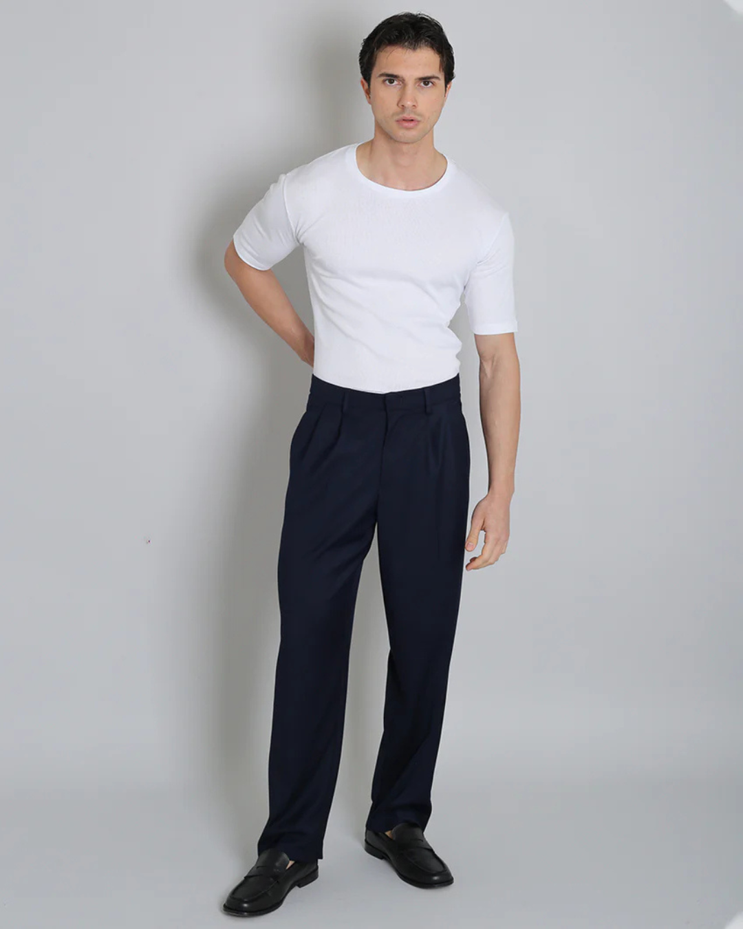 Camiseta Decote Canoa em Canelado, Manga Média