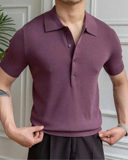 Polo clássico de manga curta para homem