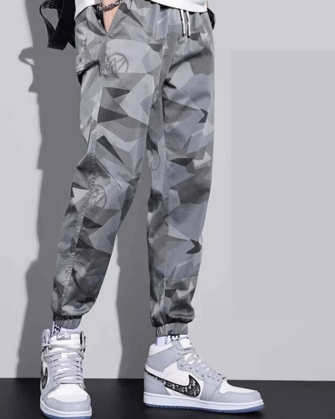 Calças de Seda Secagem Rápida com Camuflagem