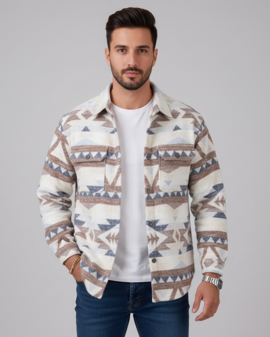 Casaco para homem com estampado em mosaico