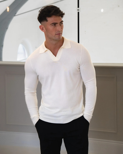 Polo de manga comprida para homem