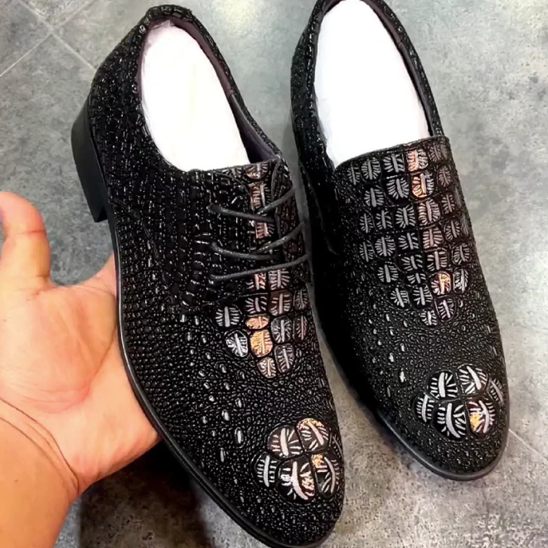 Sapatos Ortopédicos em Couro e Elegante para Homem