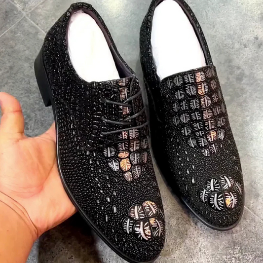 Sapatos Ortopédicos em Couro e Elegante para Homem