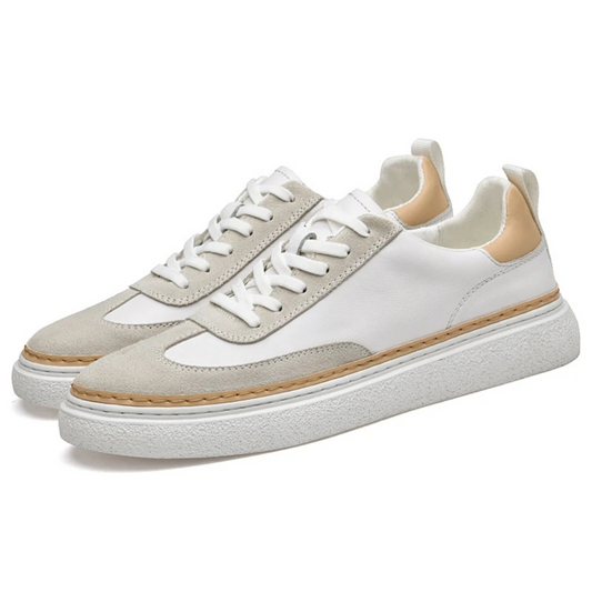 Sapatos casuais de couro genuíno para homem