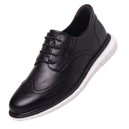 Sapatos de Couro Elegantes com Sola Antiderrapante para Homem