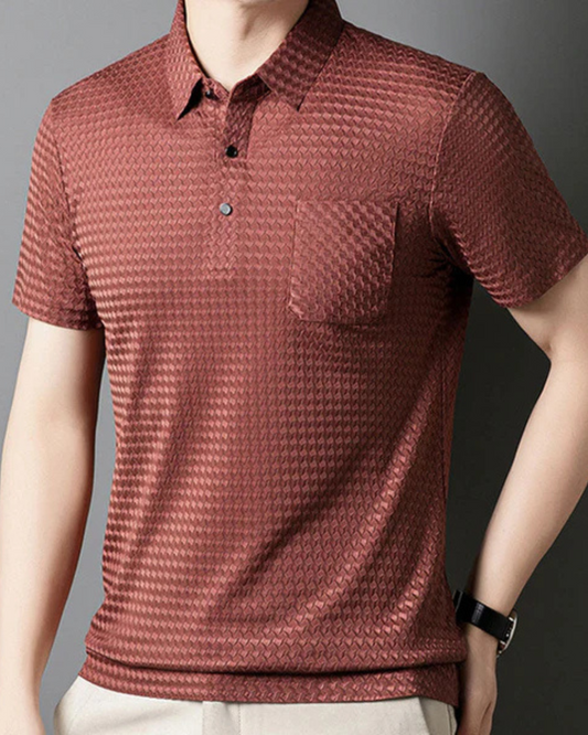 Camisa de Manga Curta Estruturada para Homem, com um Design Respirável e um Estilo Versátil