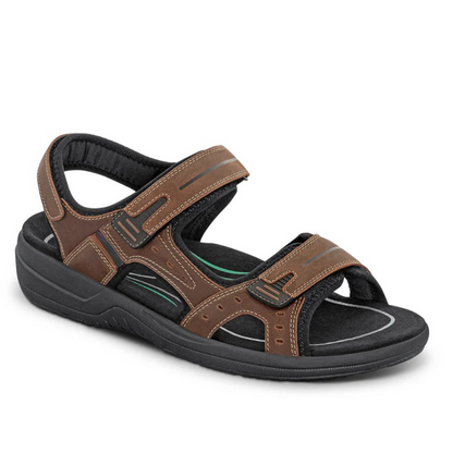 Sandálias ortopédicas para homem com fecho de velcro e sola antiderrapante