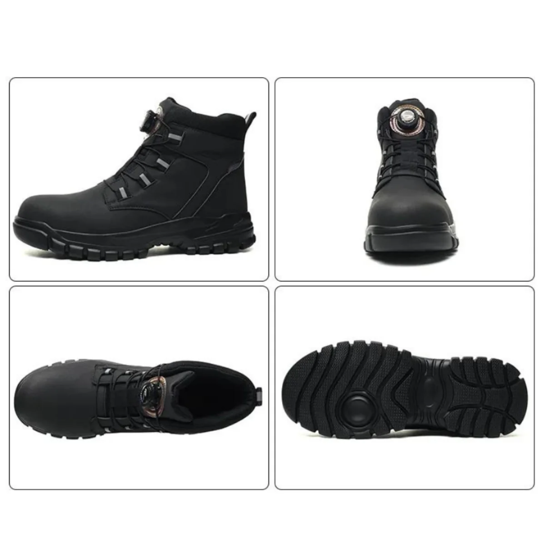 Botas de segurança antiderrapante para homem com biqueira reforçada
