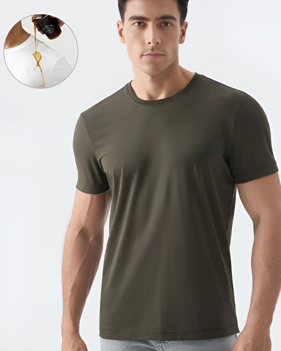 T-shirt Casual de Homem Resistente às Manchas e à Água