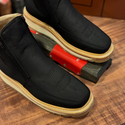 Botas Retro Square Toe para Homem