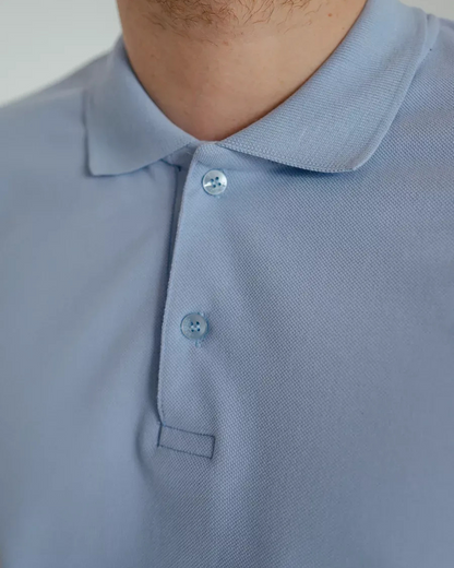 Pólo casual com tecido de linho