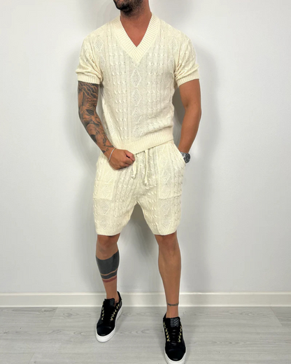 Conjunto de duas peças em tecido texturado