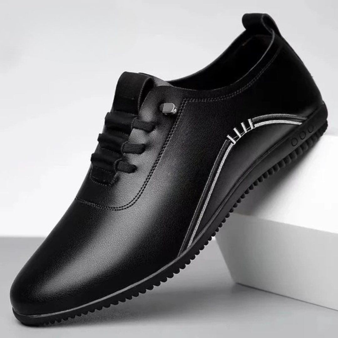 Sapatos Rasos Leves e Macios em Pele para Homem