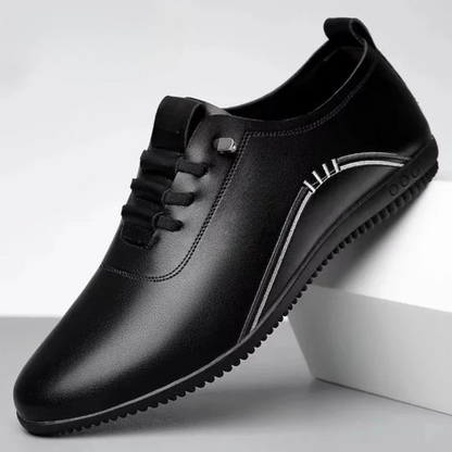 Sapatos Rasos Leves e Macios em Pele para Homem