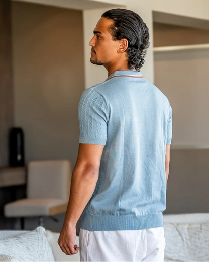 Pólo Leve con Tecido Macio e Resistente para Homem com Elevada Elasticidade