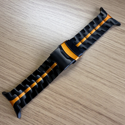 Relógio Desportivo com Bracelete em titânio Estilo Futurista e Funcional