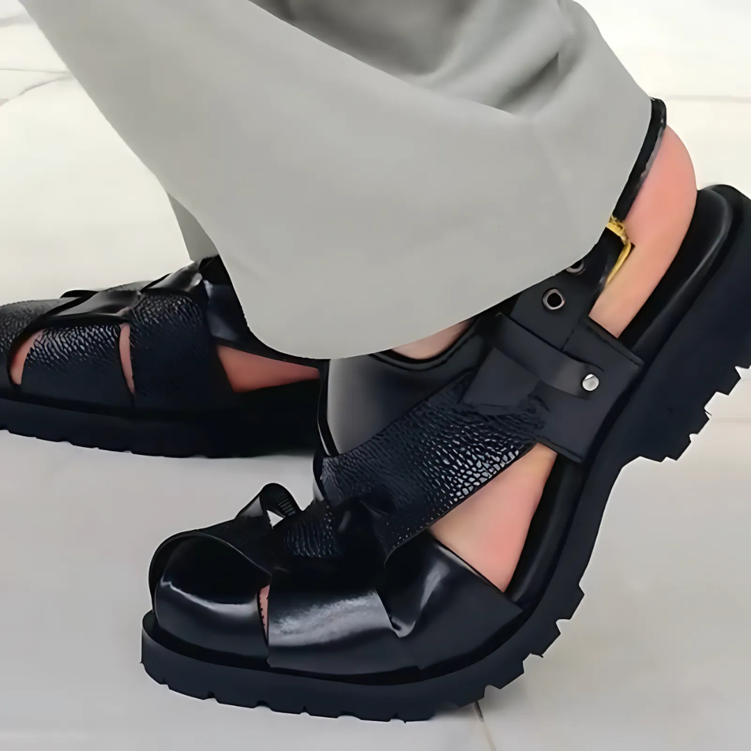 Sandálias romanas com sola ergonómica e antiderrapante para homem