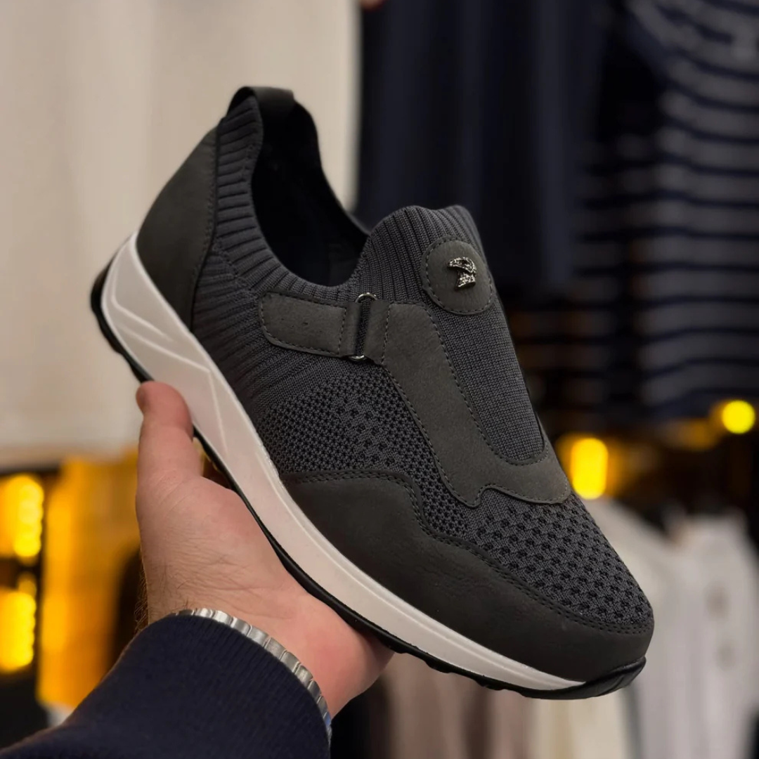 Sapatilhas desportivas respiráveis con sola ortopédica para homen