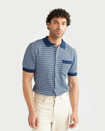Camisa de Malha com Padrão Geométrico para Homem (OFERTA 2X1)